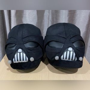 Bioworld Star Wars Men's Darth Vader Black Plush Slippers - Size XL (10-11)